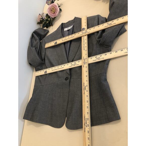 Tahari Arthur S Levine Women Jacket One Button Front Office Siren Preppy Sz 16 - Picture 9 of 10